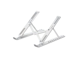 Soporte para portátil con altura ajustable y base de refrigeración plegable (blanco) Czhhmart