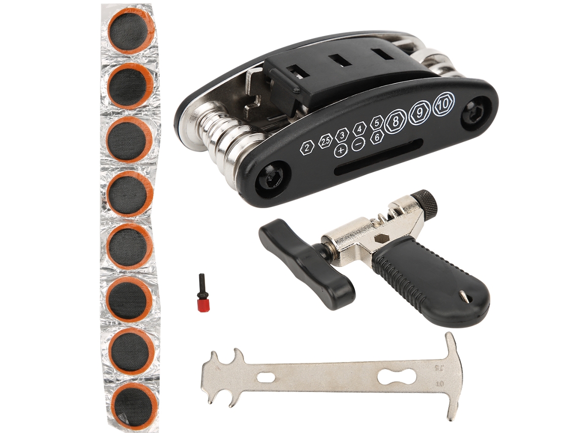 Kit De Herramientas Para Reparar Cadenas De Bicicleta Con 16 Herramientas En 1 Para Bicicletas De Montaña Y De Carretera.