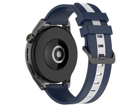 Correa de Silicona dos colores 22mm para Huawei Watch GT 3 SE/Watch GT - azul medianoche/blanco