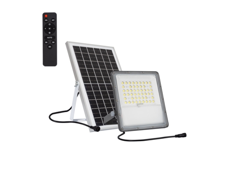 Foco Proyector LED Solar 10W 100lm/W IP65 con Control Remoto