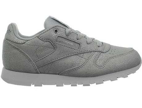 Zapatillas Deportivas REEBOK Classic Leather Kids Niños (Gris, Plateado -Material Sintético -34)