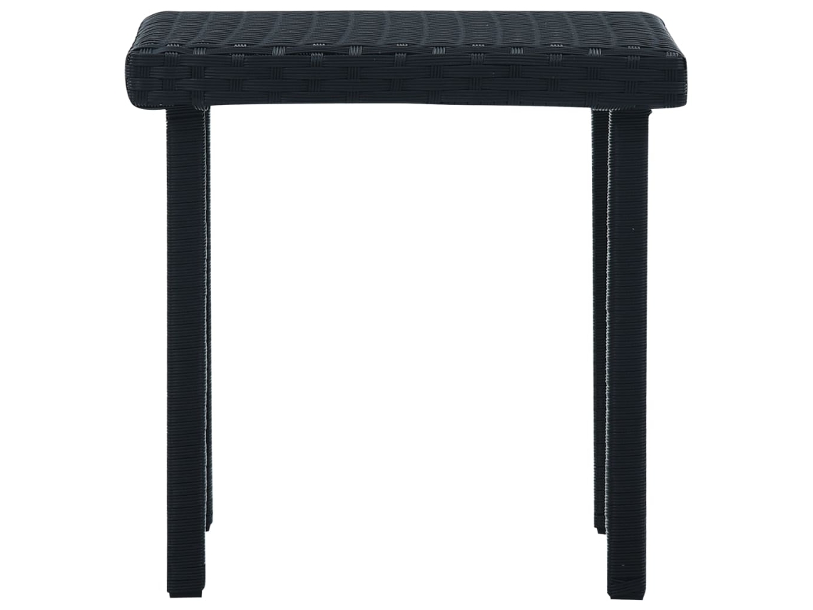 Mesa De Centro De Jardín Mesa De Exterior 40x40x40 Cm Mimbre Pe Negro Lovely Home