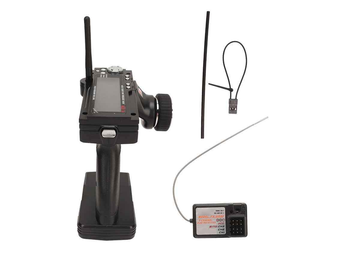 Transmisor De Control Remoto Rc Fs-gt3b De 2,4 Ghz Y 3 Canales Con Receptor Fs-gr3e Para Coches Y Barcos Rc.