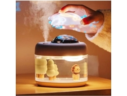 Humidificador Con Proyector Giratorio Y Diseño De León, Conexión Usb, Gran Capacidad De 500 Ml, Luz Ambiental Silenciosa.