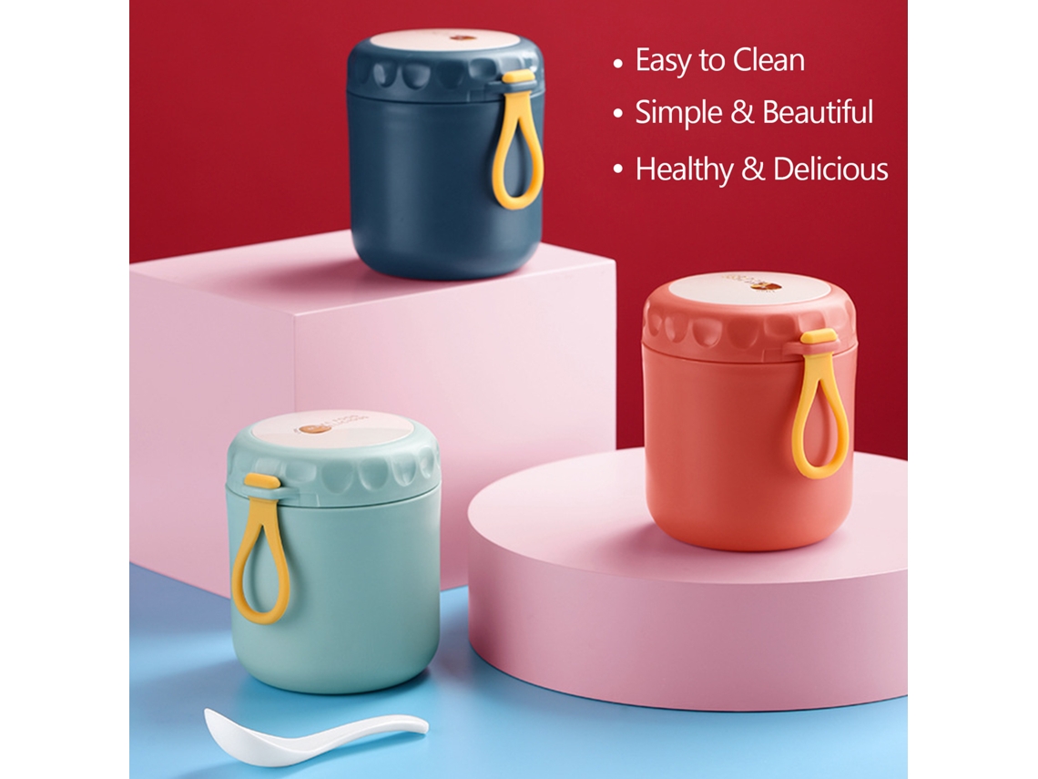 Bol Térmico Portátil Para Sopa, Acero Inoxidable 304 Pp, Con Cuchara, Ideal Para Oficinistas, Viajes Y Picnics.