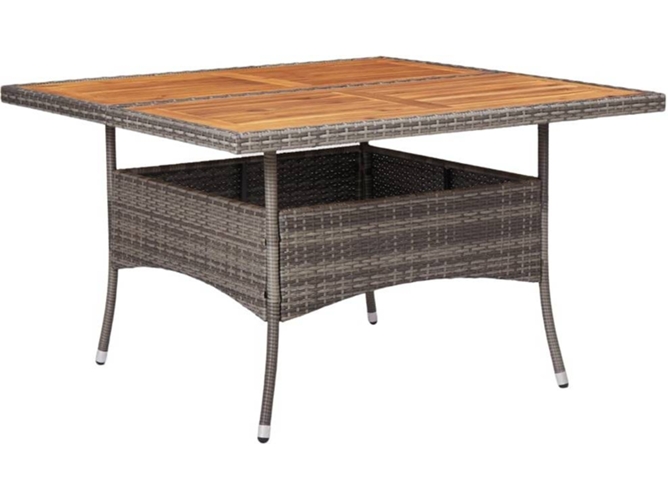 Mesa de jardín VIDAXL Gris Madera