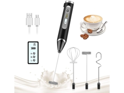 Espumador de leche portátil recargable con pantalla LCD para espumar leche y claras de huevo Siurn