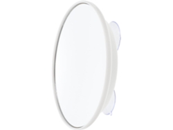 Miroir De Maquillage À Ventouse 150 Mm Grossissement 10x Blanc Plastique Baño Fixation M...