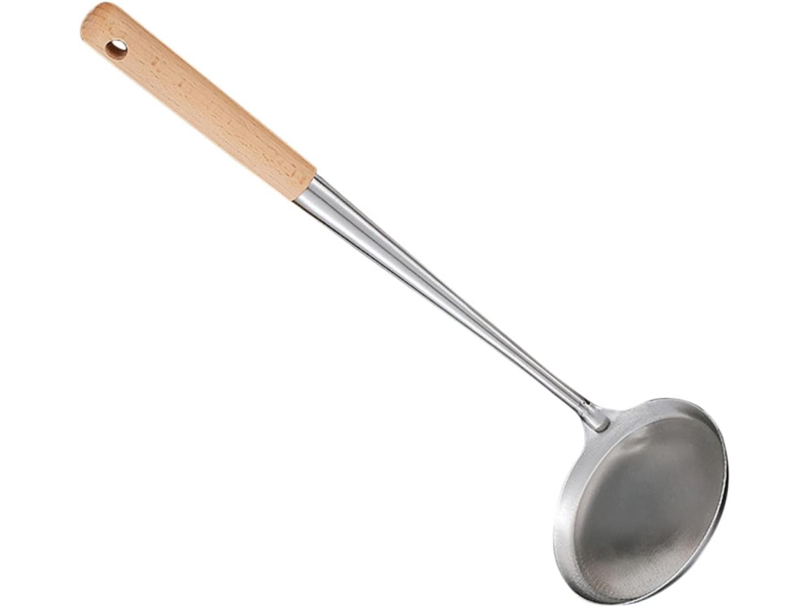 Colher Plana Para Fritar: A Colher Com Cabo É Simples E Fácil De Usar, Proporcionando Grande