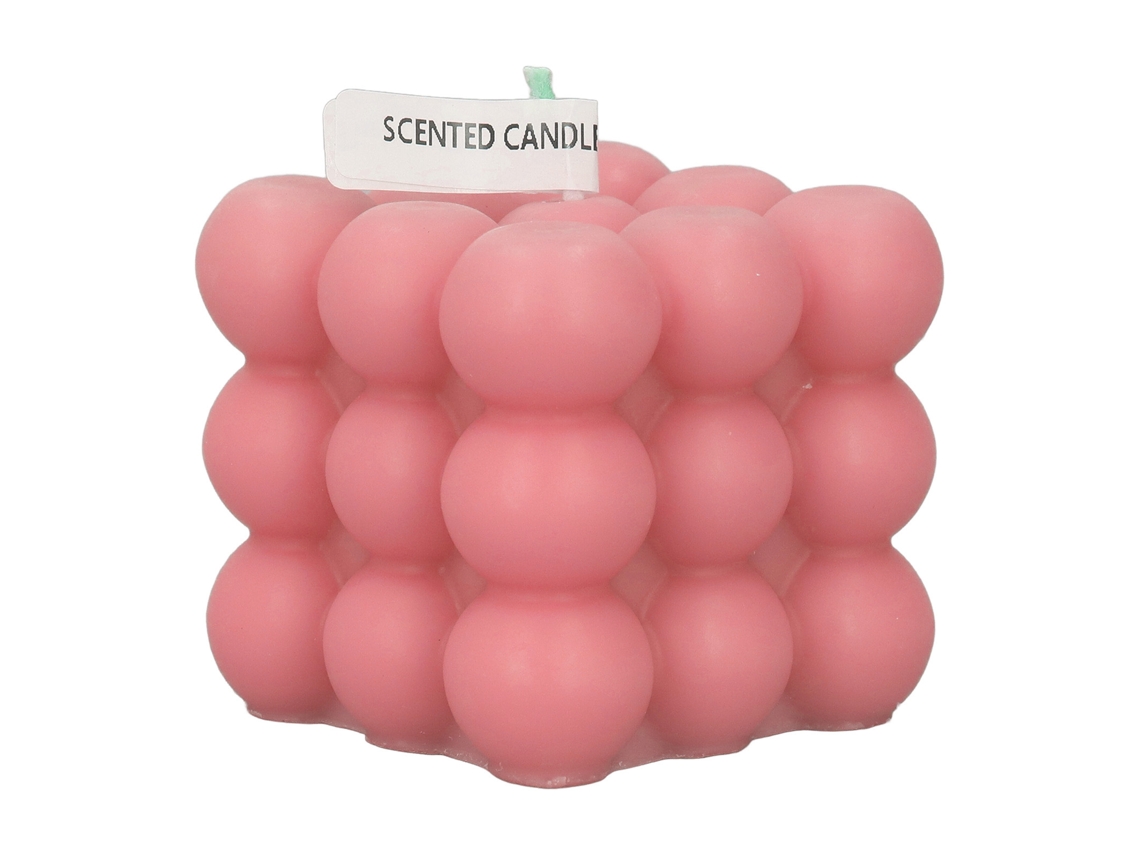 Ats-vela De Cera De Soja En Cubo Hecha A Mano Perfumada Para Decoración De Hogar Y Dormitorio Rosa Estilo Fashion