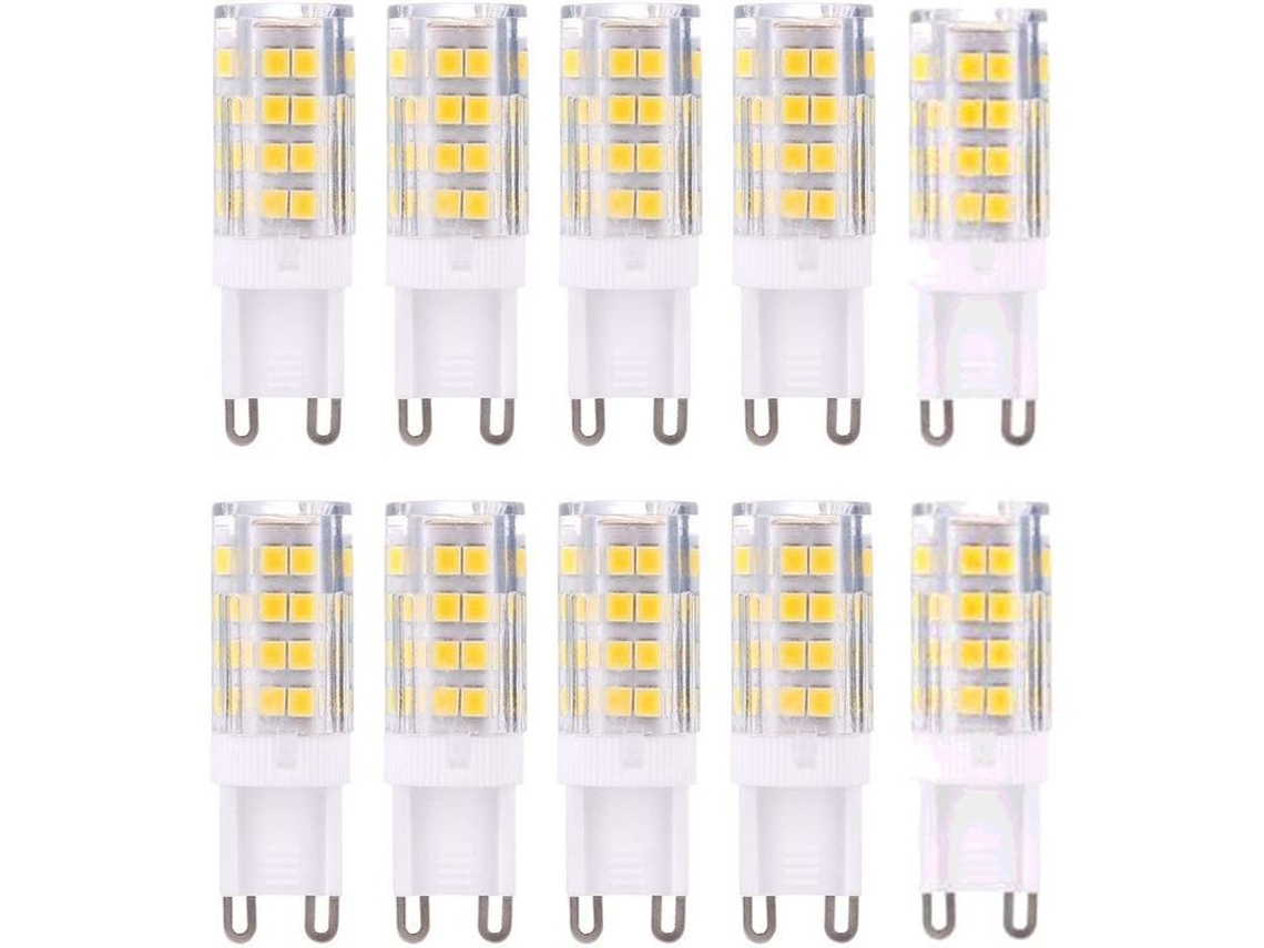 Bombilla Led G9 De 5w, Luz Blanca Cálida De 3000k, Equivalente A Una Halógena De 40w, 420lm, No Regulable, Paquete De 10 Unidades, Clase A+.