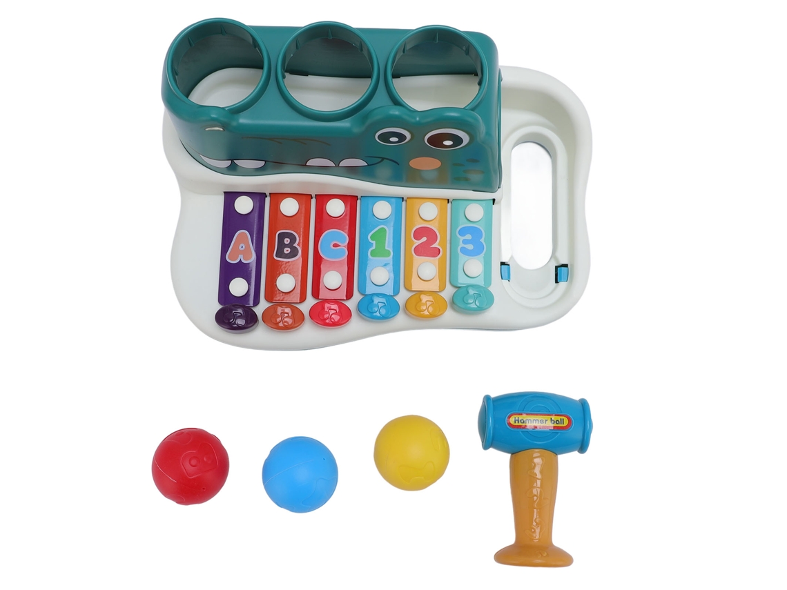 Jinwei-juguete De Piano De Golpeo Manual Animal 2 En 1 Teclado Piano Electrónico Juguete Educativo De Aprendizaje Temprano Para Niños
