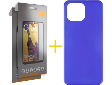 Kit Funda + 2 Protectores de Pantalla Apple iPhone 13 Pro Max SKYHE Liso Azul