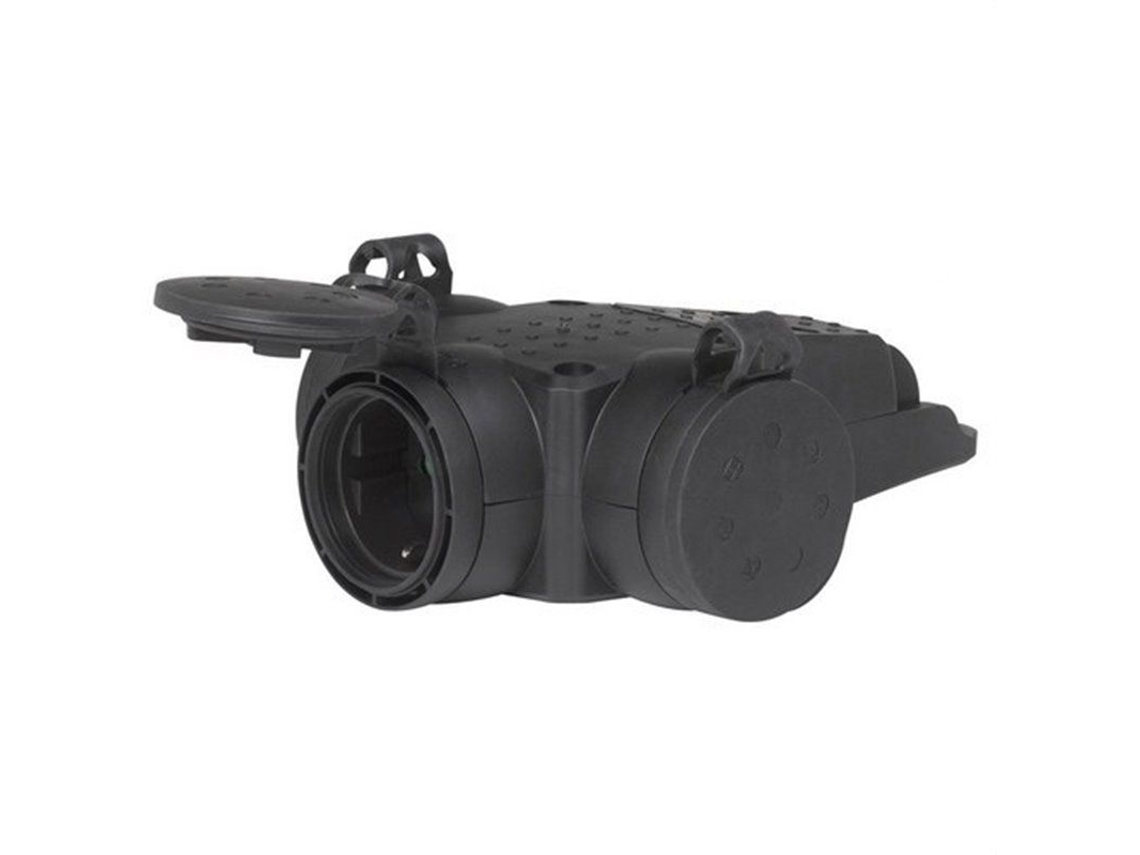 Legrand 051369 | Base Aérea Estanca Triple 2p Tt Caucho Negro