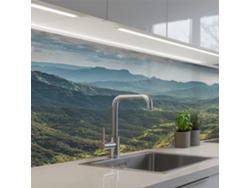 Salpicaderos De Cocina Paisaje - Valle - Verde 150x60 Cm