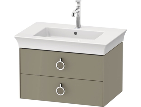 DURAVIT Tulip blanco, mueble de baño colgado en la pared, ancho 684 x fondo 458mm, con 2 cajones, con tirador, WT43510