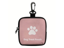 Bolsa para premios para perros con huella de pata, rosa. Panoona