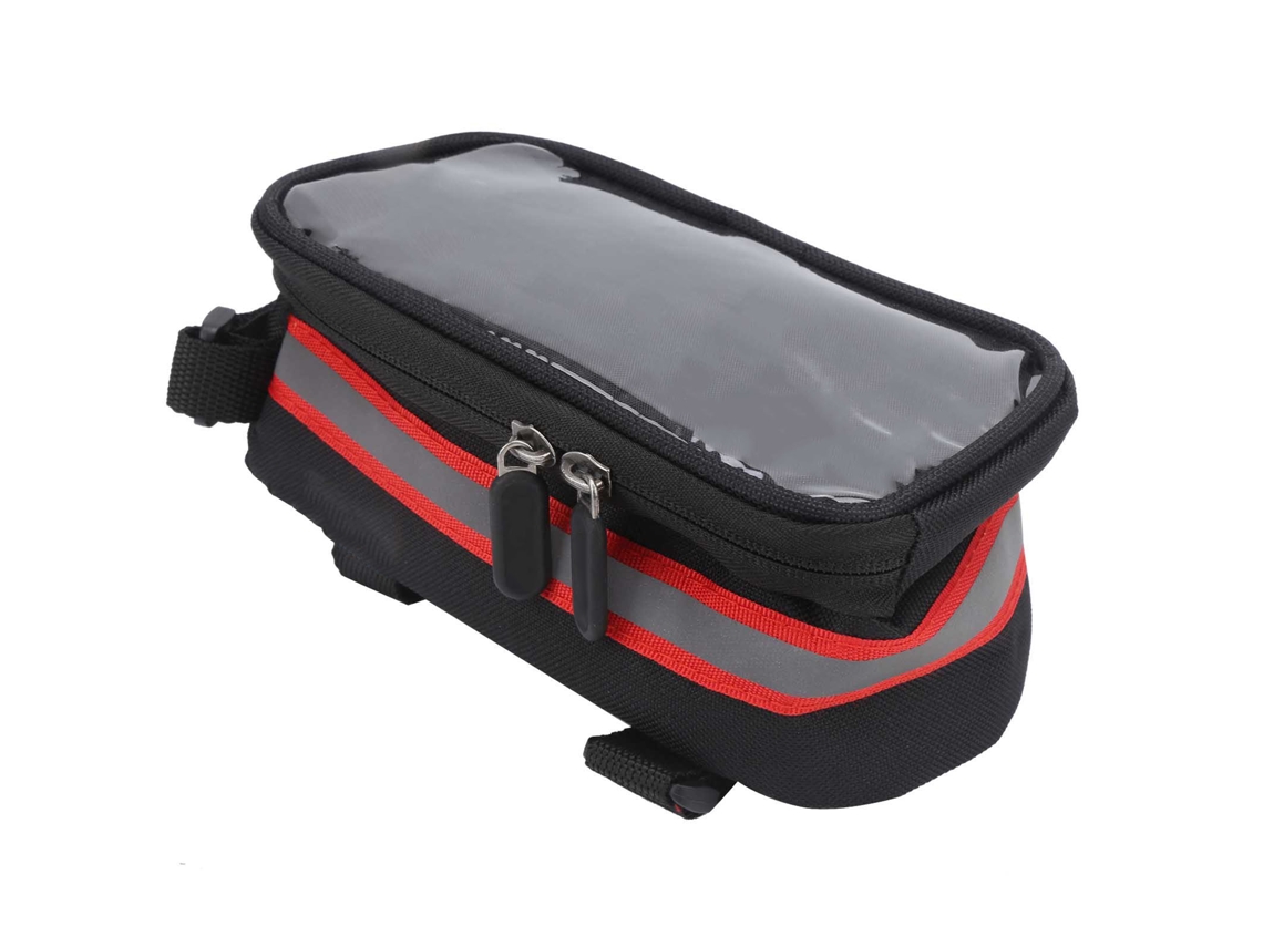 2026-bolsa Para Bicicleta Con Pantalla Táctil Mtb Bolsa De Almacenamiento En El Tubo Delantero Para Teléfono 6.3x3.2in Rojo
