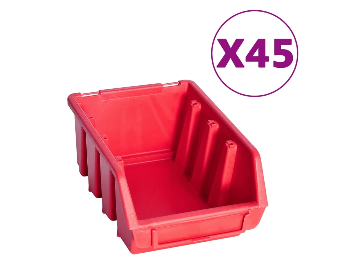 Juego de caja de almacenamiento de 96 piezas con paneles de pared rojos y negros EXCLUSIVO DE LA CASA