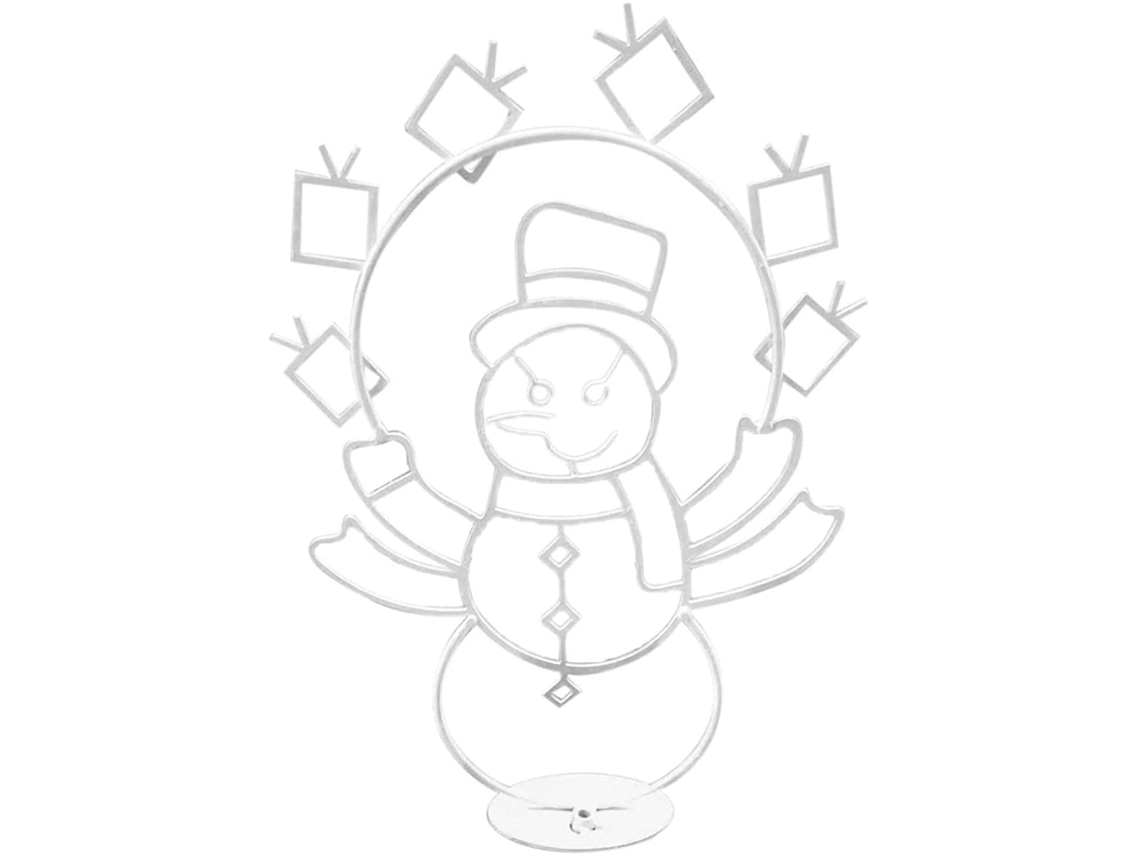 Luz Do Boneco De Neve Divertido Decorativo Durável Em Metal Com Luz Brilhante Para Inverno E Natal