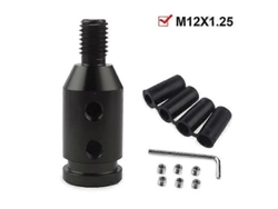 Adaptador de pomo de cambio manual M10x1.5/m12x1.25, aluminio RS SFN057
