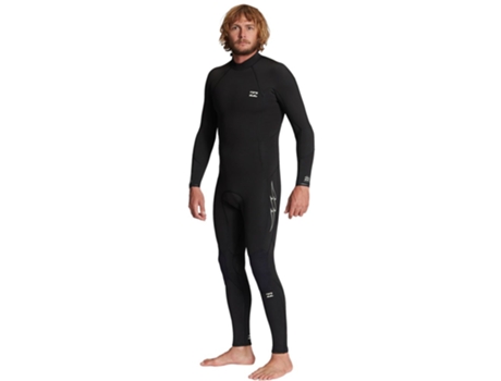 Terno de Neoprene Manga Longa com Zíper Nas Costas 302 Absolute Preto Msbillabong