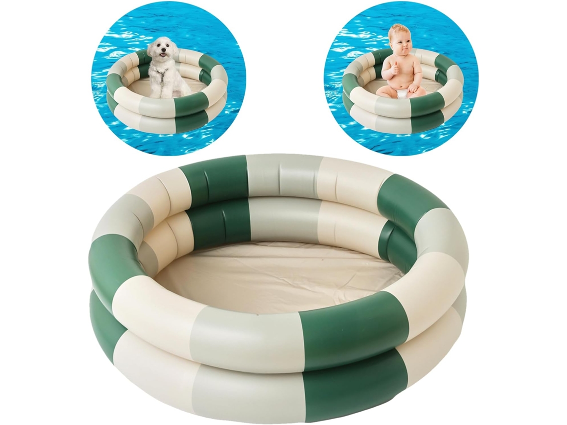 Piscina Inflável CHRUI para Crianças Interior e Exterior 120cm (verde)