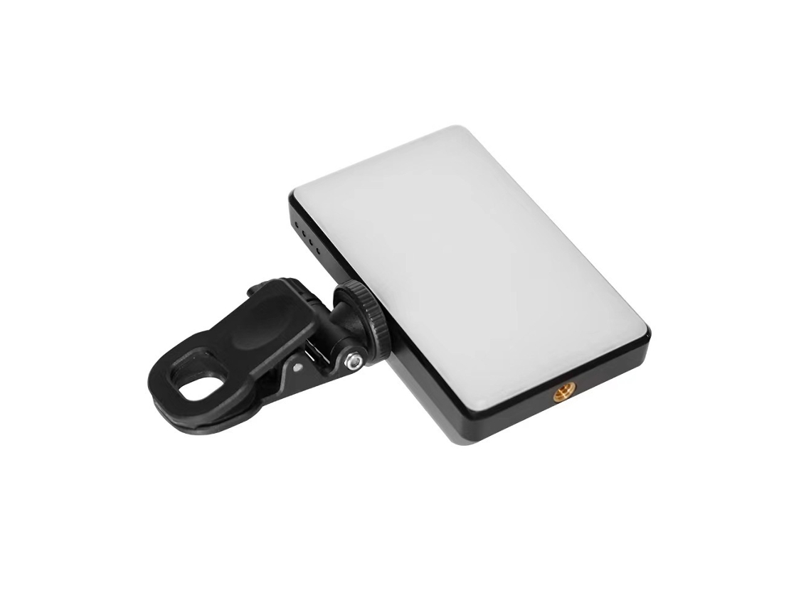 Luz Para Selfies, Panel De Luz Led Con Clip Para Teléfono, Tableta Y Computadora, Luz Bicolor Portátil Con Clip Para Cámara (negro)