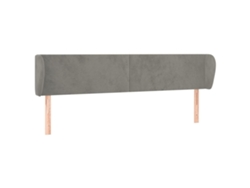 Maison Exclusive - Cabecero De Terciopelo Gris Claro 163x23x78/88 Cm