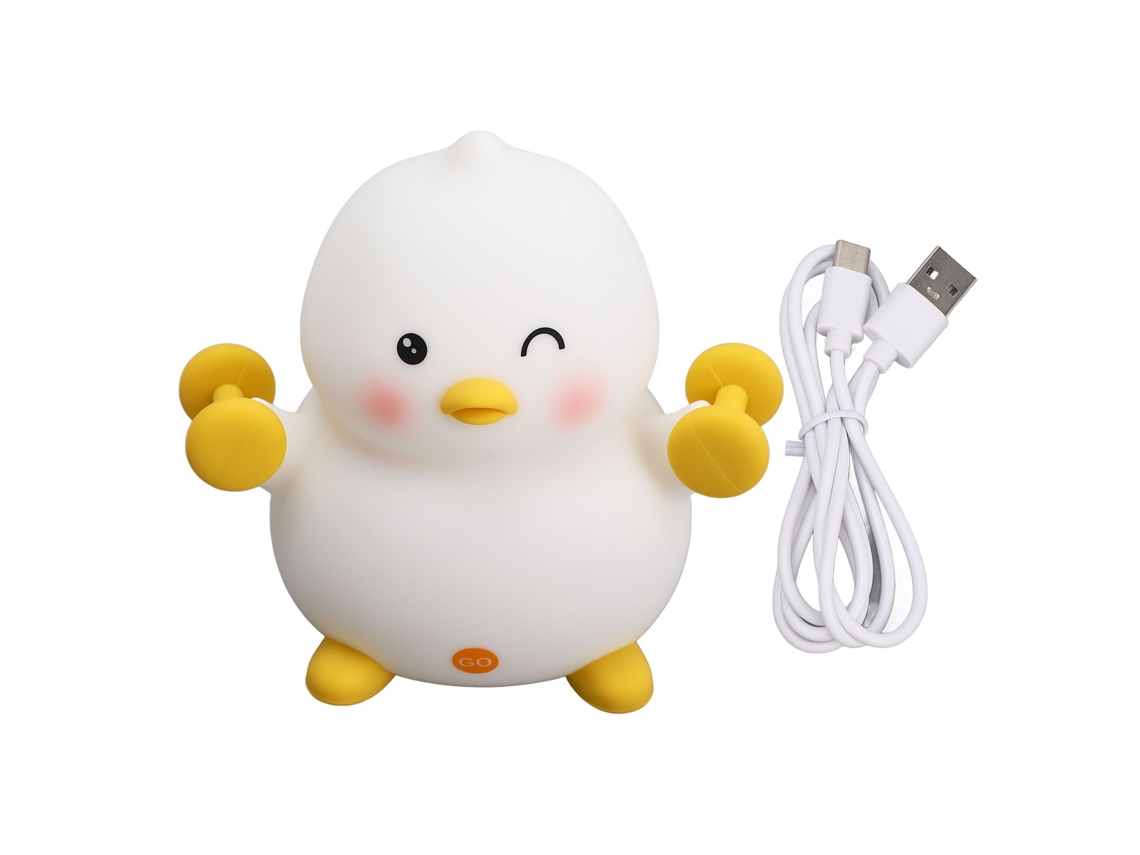 Luz nocturna USB de silicona con forma de pato y 3 niveles de intensidad para acampar - Innovadora