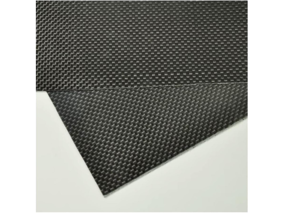 Panel de Fibra de Carbono, 1 Panel 3k 100 mm x 250 mm, 0.3% Espesor, Acabado Brillo.
