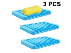 Jabonera de Silicona, 3 Piezas, para Baño, Cocina, Fácil de Limpiar RNEMITERY