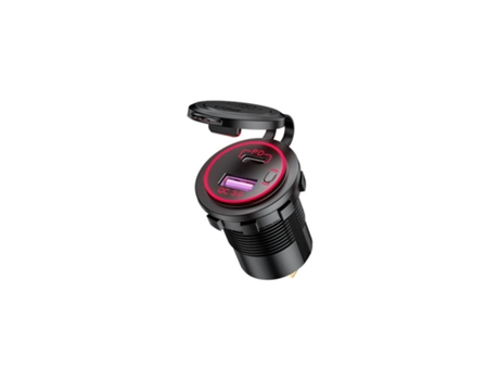 Cargador de Coche CHRONUS QP-Charge22902-5hmy Dupla (Tipo C - USB - Rojo)