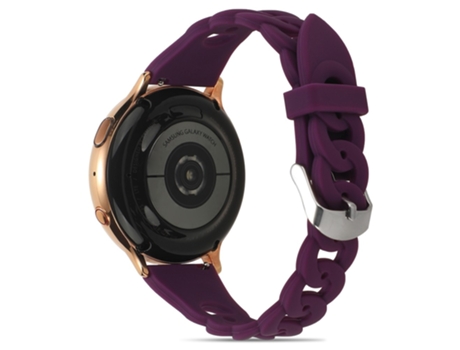 Correa de Silicona 20mm diseño circular para Garmin Venu 2 Plus/Samsung Galaxy Watch4 - purpúreo