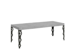 Mesa extensible 90x160/264 cm Karamay Premium Cemento estructura Antracita ITAMOBY
