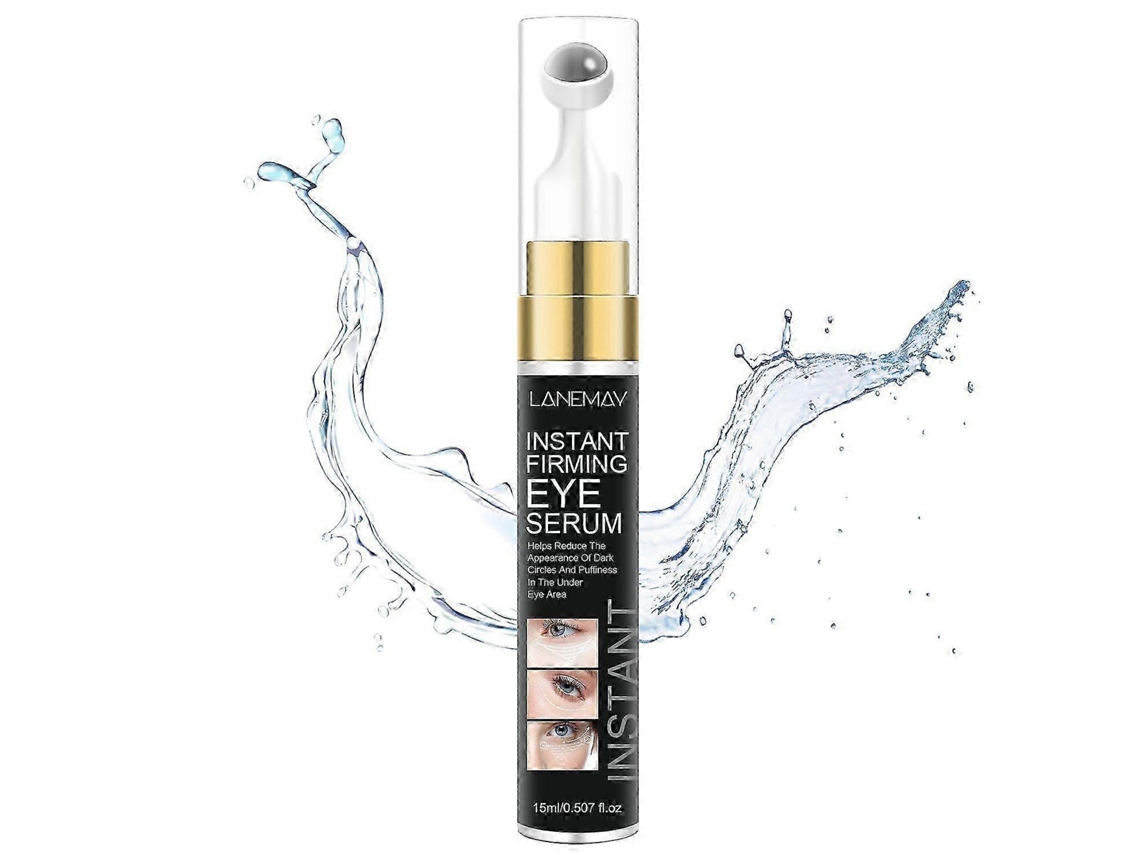 Suero reafirmante instantáneo para ojos, crema reafirmante instantánea para ojos con esfera masajeadora de 360°, reduce las ojeras y
