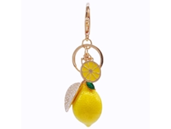 2026rebe-llavero De Cristal De Limón Cute Con Piedras Rhinestone De Aleación Para Coche Bolso Teléfono Decoración