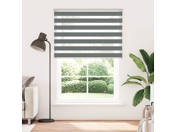 Maison Exclusive - Estor Cebra Gris Oscuro Tejido Ancho 160,9 Cm Poliéster