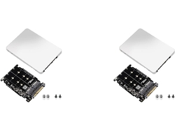 Adaptador Pci-e Ngff 2x M.2 Ssd A U.2 2 En 1 Nvme Y Sata-bus Sff-8639 Con Carcasa