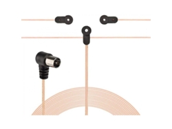 Antena Dipolo Fm De 75 Ohmios Con Conector F Macho De Inserción Para Radios Estéreo De Interior, Compatible Con Yamaha, Pioneer, Sony Y Denon.