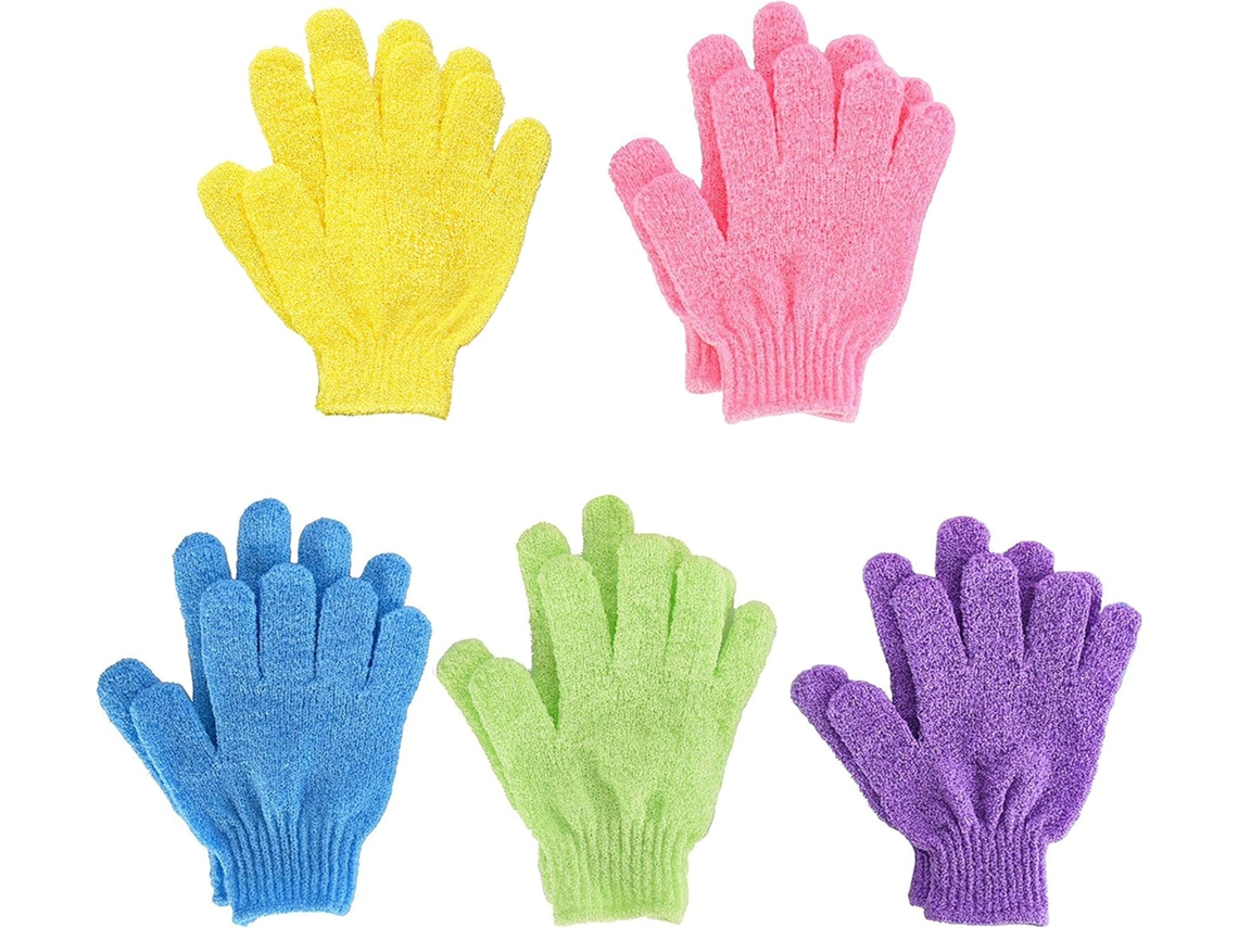 Guantes de baño exfoliantes, herramientas de masaje de spa para una piel sana, guantes exfoliantes de doble cara que promueven la circulación sanguínea.