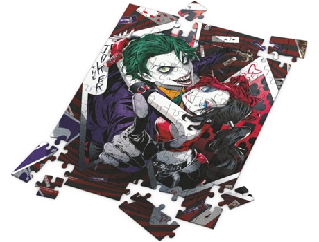 Puzzle Joker e Harley Quinn Dc Efeito 3D Lâmina Lenticular (6 años)
