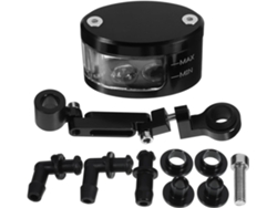 Depósito De Líquido De Frenos Para Motocicleta De Aleación De Aluminio Mecanizado Cnc Negro Con Soporte Para Accesorios...