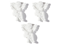 Pegatinas 3D doradas para uñas, estatua de ángel y Cupido, pintura en aerosol, cabujón para manualidades, decoración de uñas