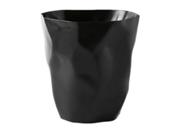 Papelera redonda Baok de gran capacidad para el hogar y el baño, color negro.