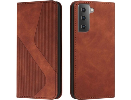 Funda Samsung Galaxy S22 Plus HFS-HOUSE Cuero Pu S Line (Marrón)