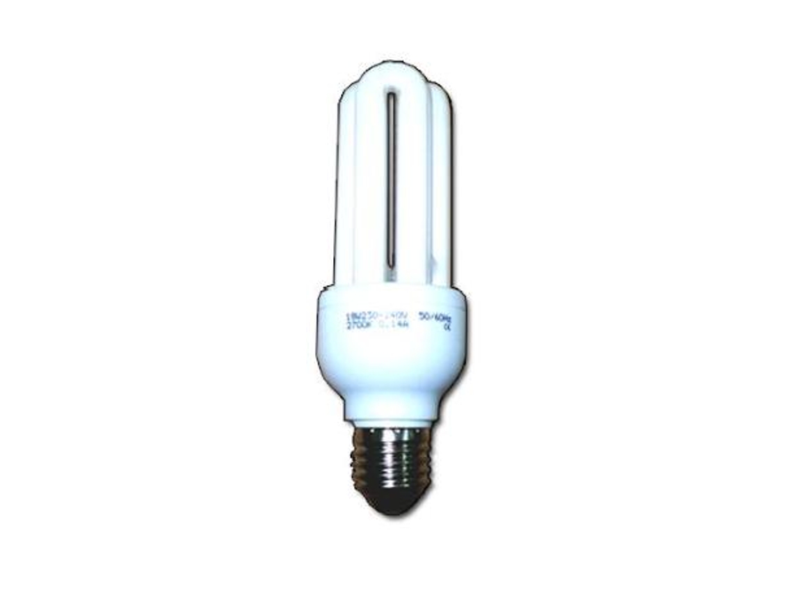 Luz dlu lampara electron.3u-t4 230v e27 larga  21w fria fls4e042