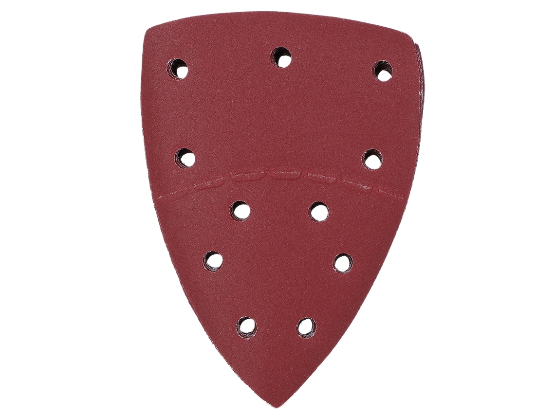 60 Hojas De Lija Triangulares Para Lijadora, 140x140x100 Mm, 11 Agujeros, Grano 240