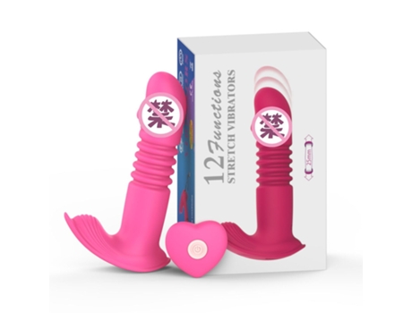 Vibrador portátil de calefacción telescópica con control remoto inalámbrico para mujeres (rosa) YIZHOOD