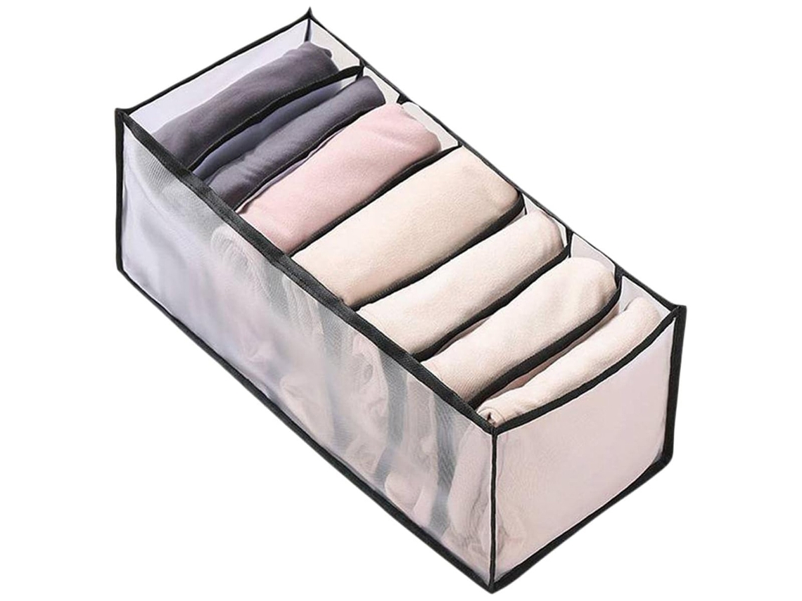 Organizador separador de camisetas negro con red (32x25x3cm) Kofihety